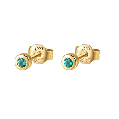 Evergreen Soul 14K Gold Emerald Stud Earrings