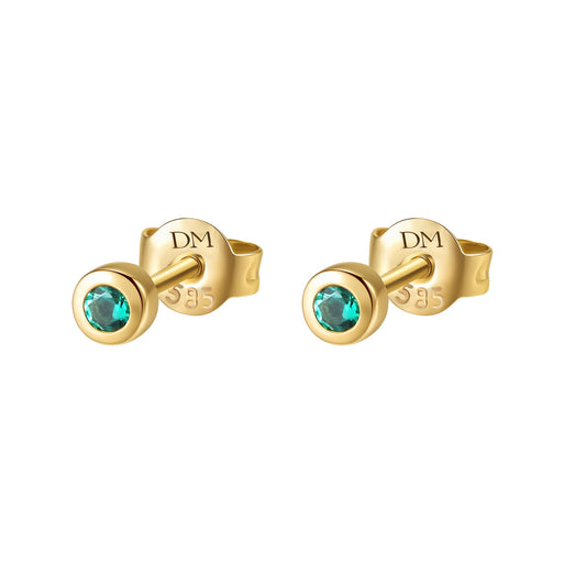 Evergreen Soul 14K Gold Emerald Stud Earrings