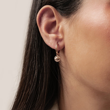 Evil Eye Charm Hoop Earrings Waterproof