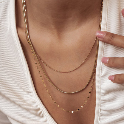 Fine Triple Layer Chain Necklace Waterproof