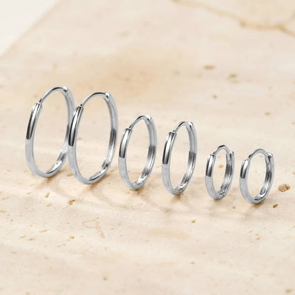 Flare Hoop Earrings 14K