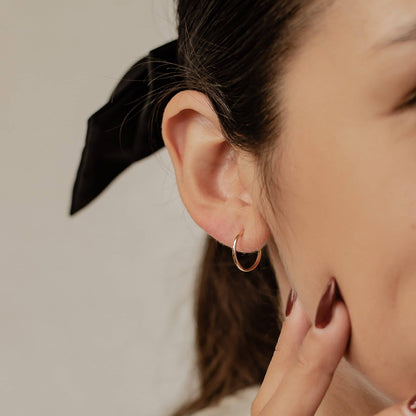 Flare Hoop Earrings 14K