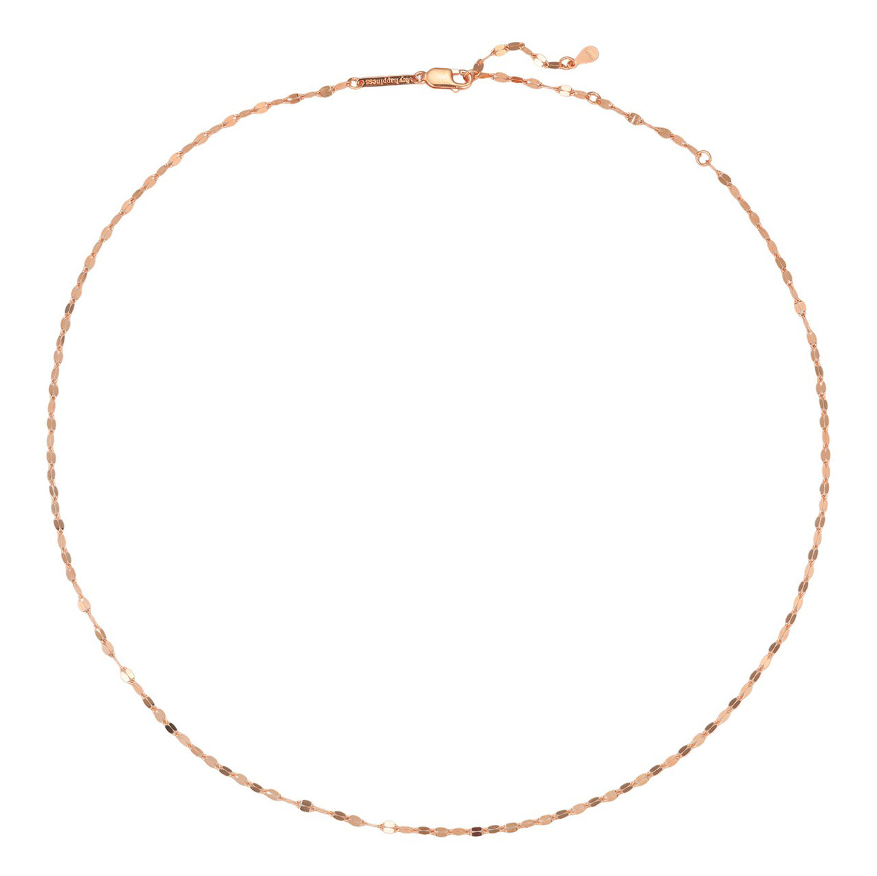 Flattened Rolo Chain Necklace Sterling Silver