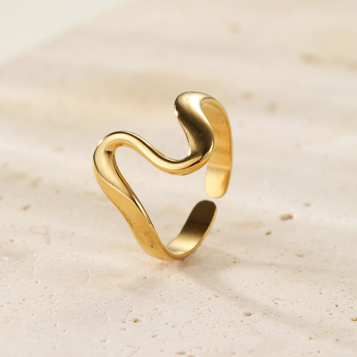 Fluid Heart Open Ring