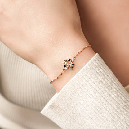 Four Leaf Clover Bracelet Sterling Silver