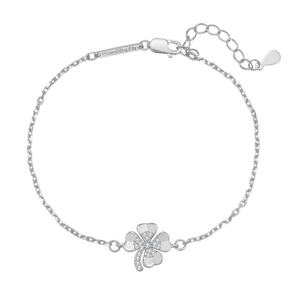 Four Leaf Clover Bracelet Sterling Silver
