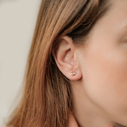 Four Leaf Clover Stud Earrings Sterling Silver