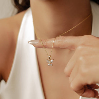 Gemstone Butterfly Jewelry Set Sterling Silver