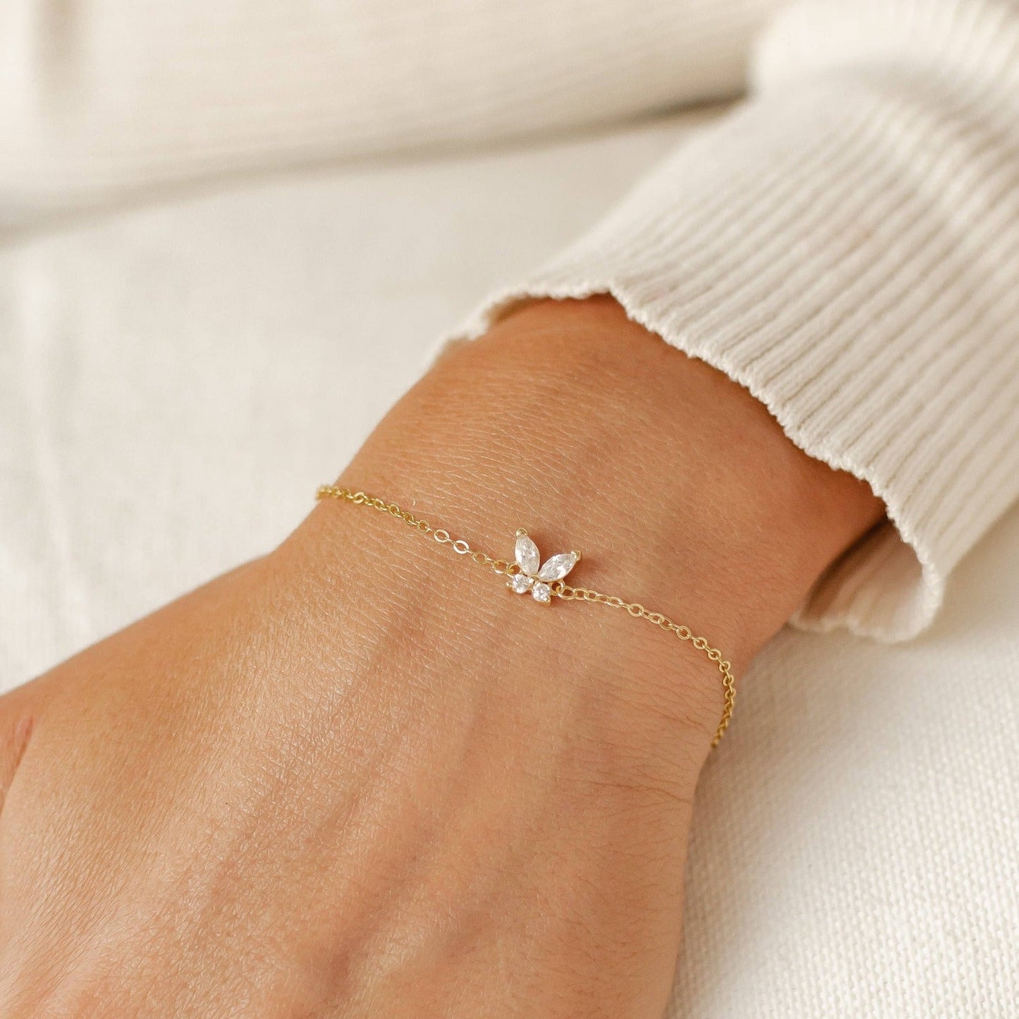 Gemstone Butterfly Jewelry Set Sterling Silver