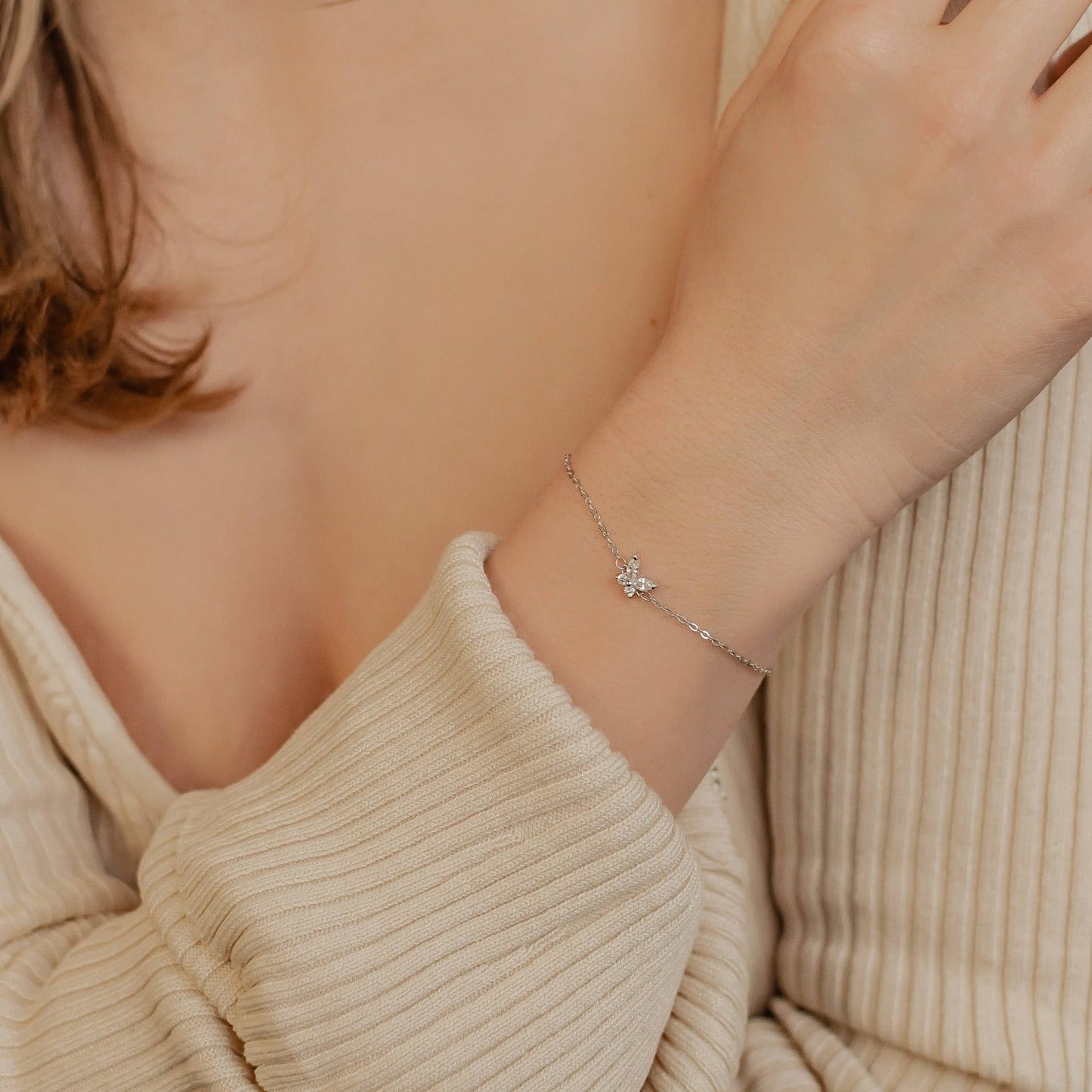 Gemstone Butterfly Jewelry Set Sterling Silver