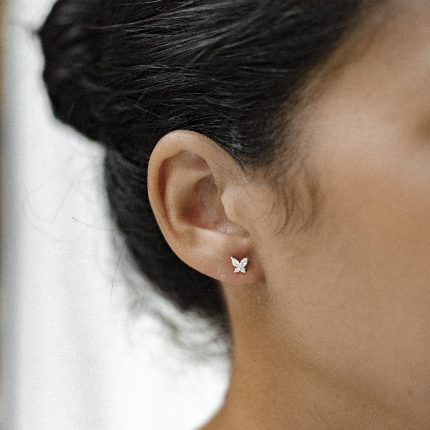 Gemstone Butterfly Jewelry Set Sterling Silver