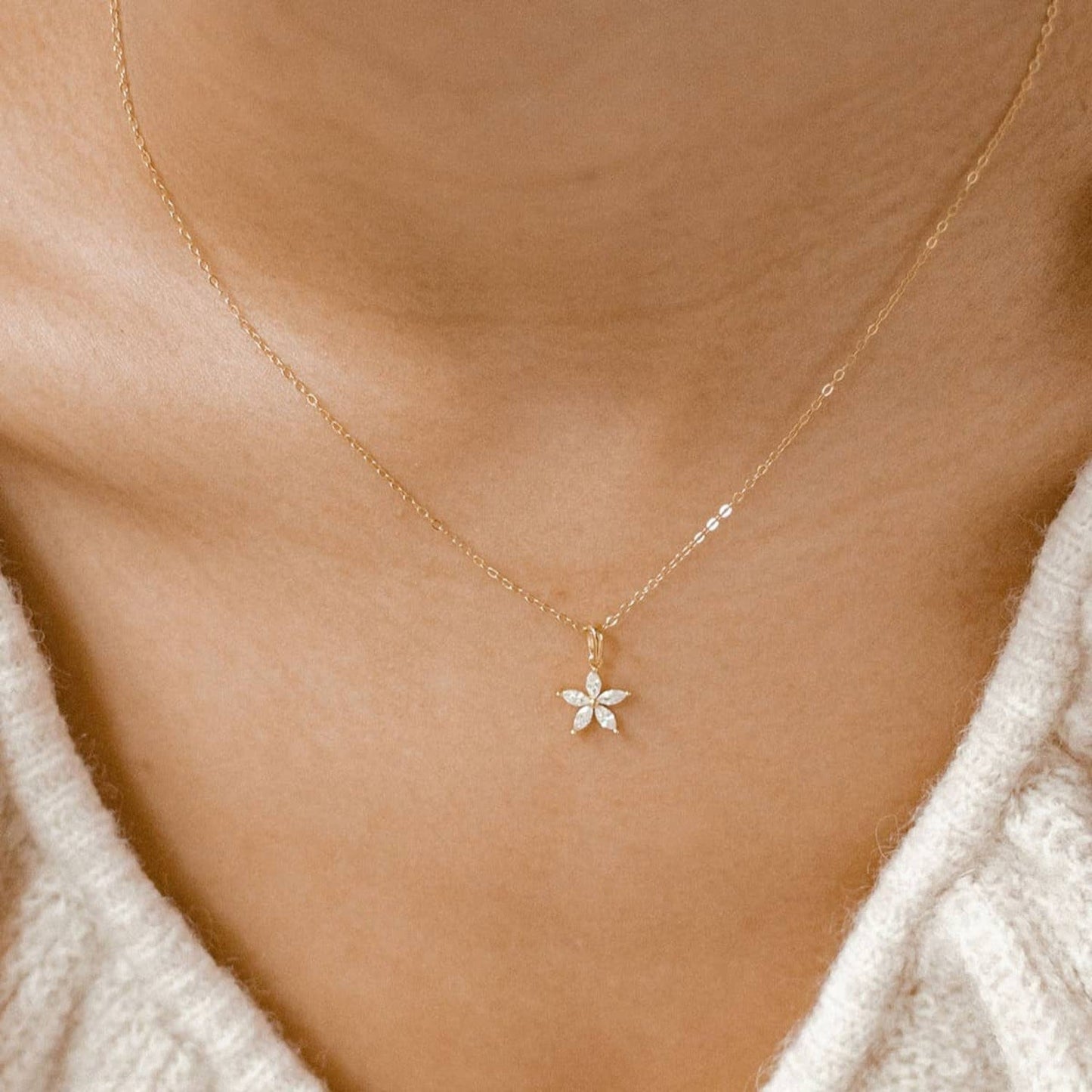 Gemstone Daisy Jewelry Set Sterling Silver