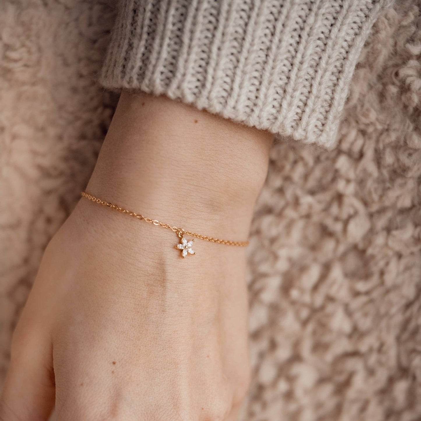 Gemstone Daisy Jewelry Set Sterling Silver