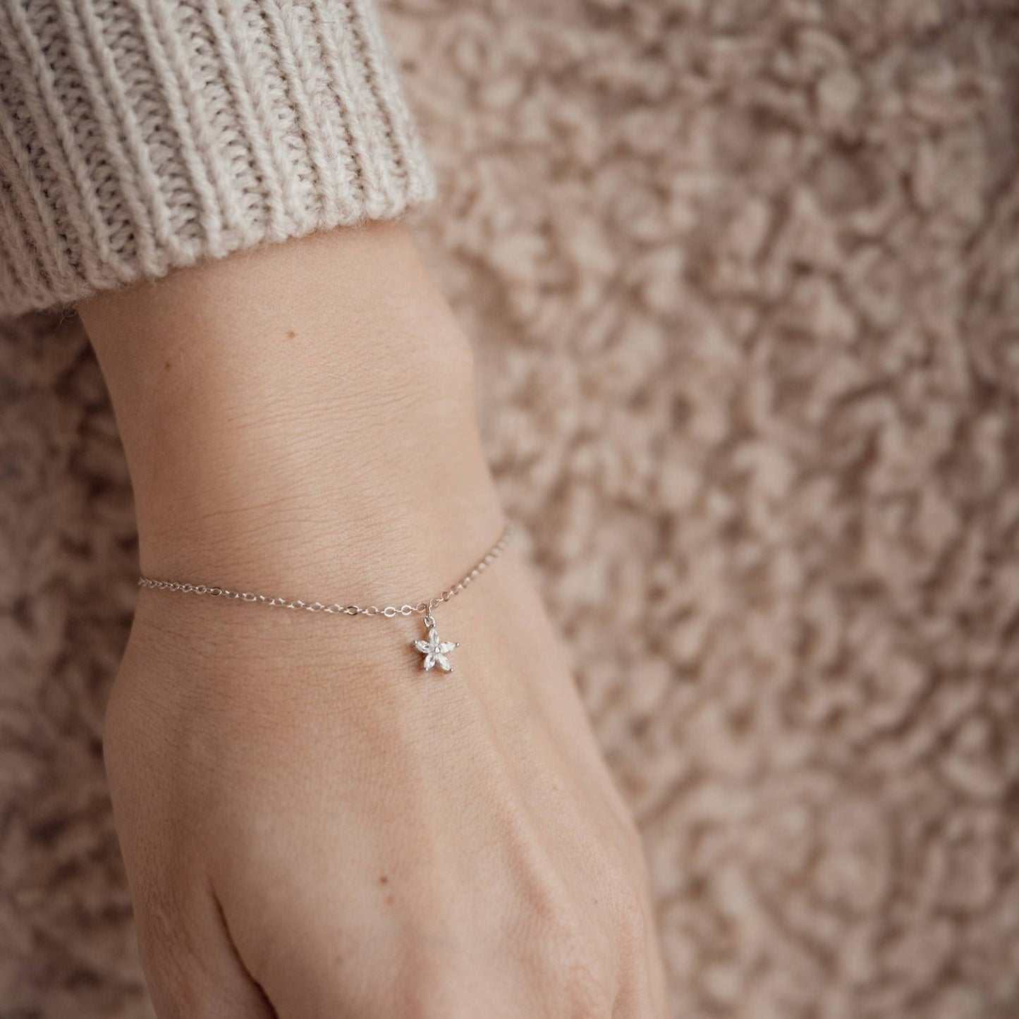 Gemstone Daisy Jewelry Set Sterling Silver