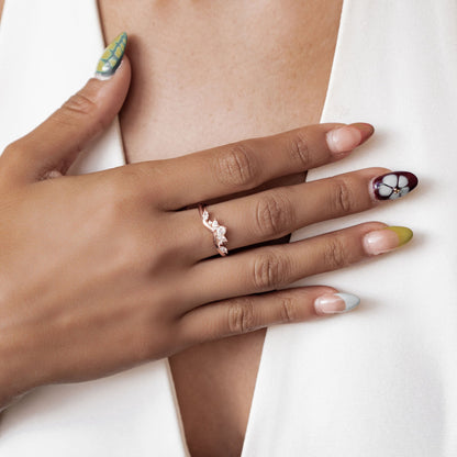 Gemstone Fireworks Ring Sterling Silver Gold