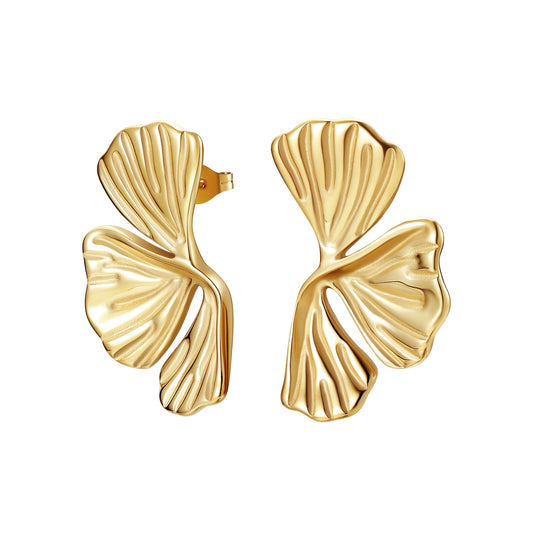 Ginkgo Leaf Statement Earrings Waterproof