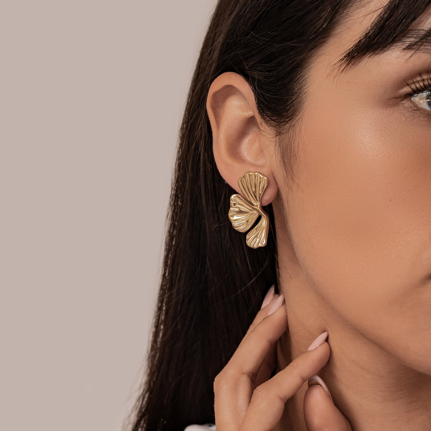 Ginkgo Leaf Statement Earrings Waterproof