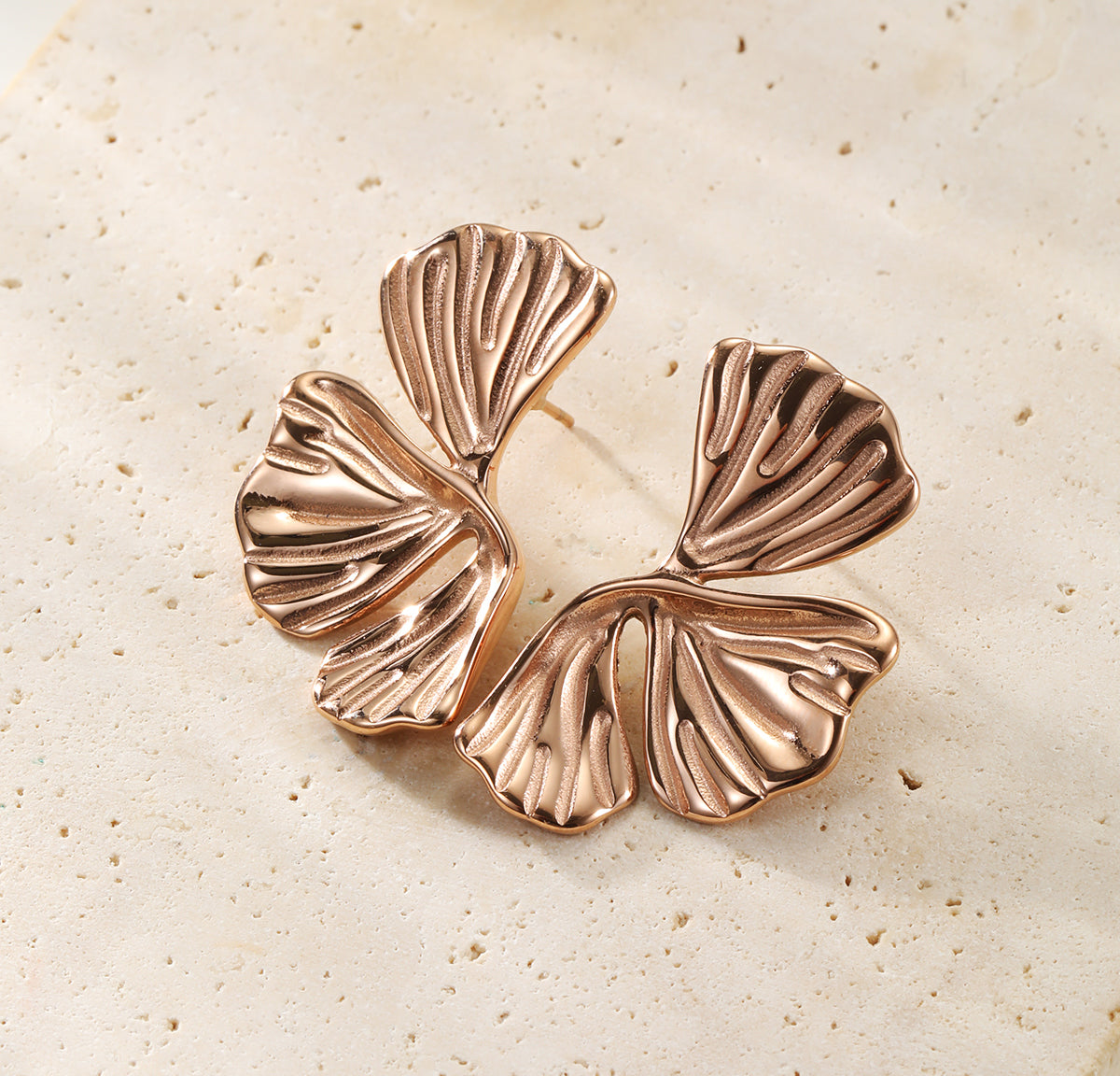 Ginkgo Leaf Statement Earrings Waterproof