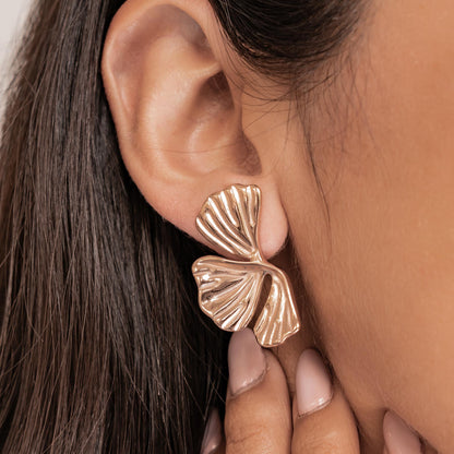 Ginkgo Leaf Statement Earrings Waterproof