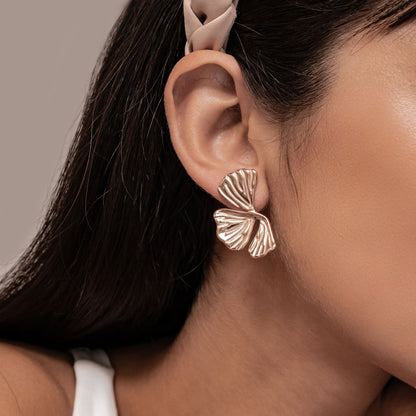 Ginkgo Leaf Statement Earrings Waterproof