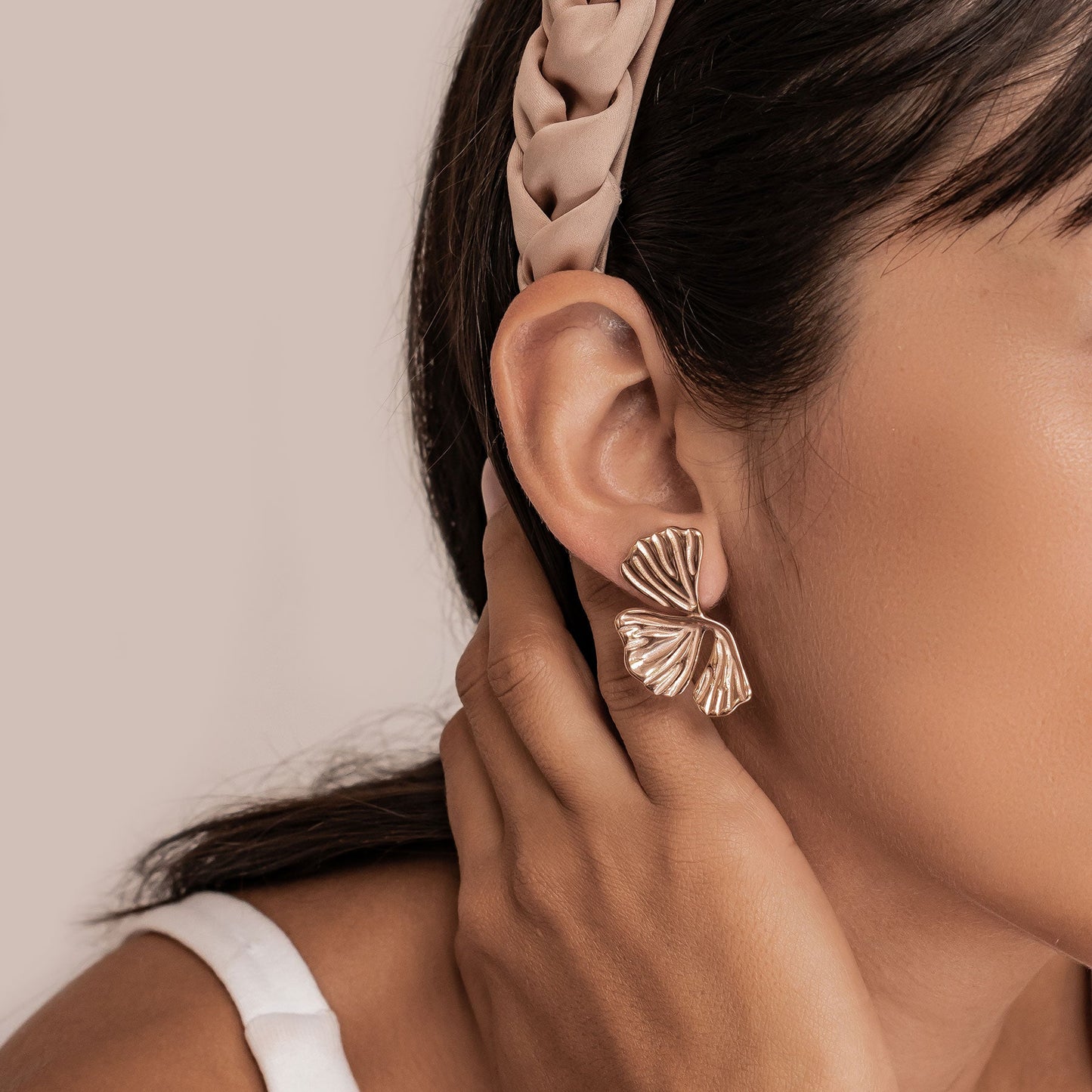 Ginkgo Leaf Statement Earrings Waterproof