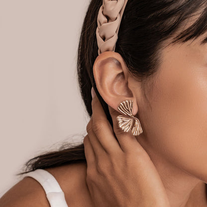 Ginkgo Leaf Statement Earrings Waterproof