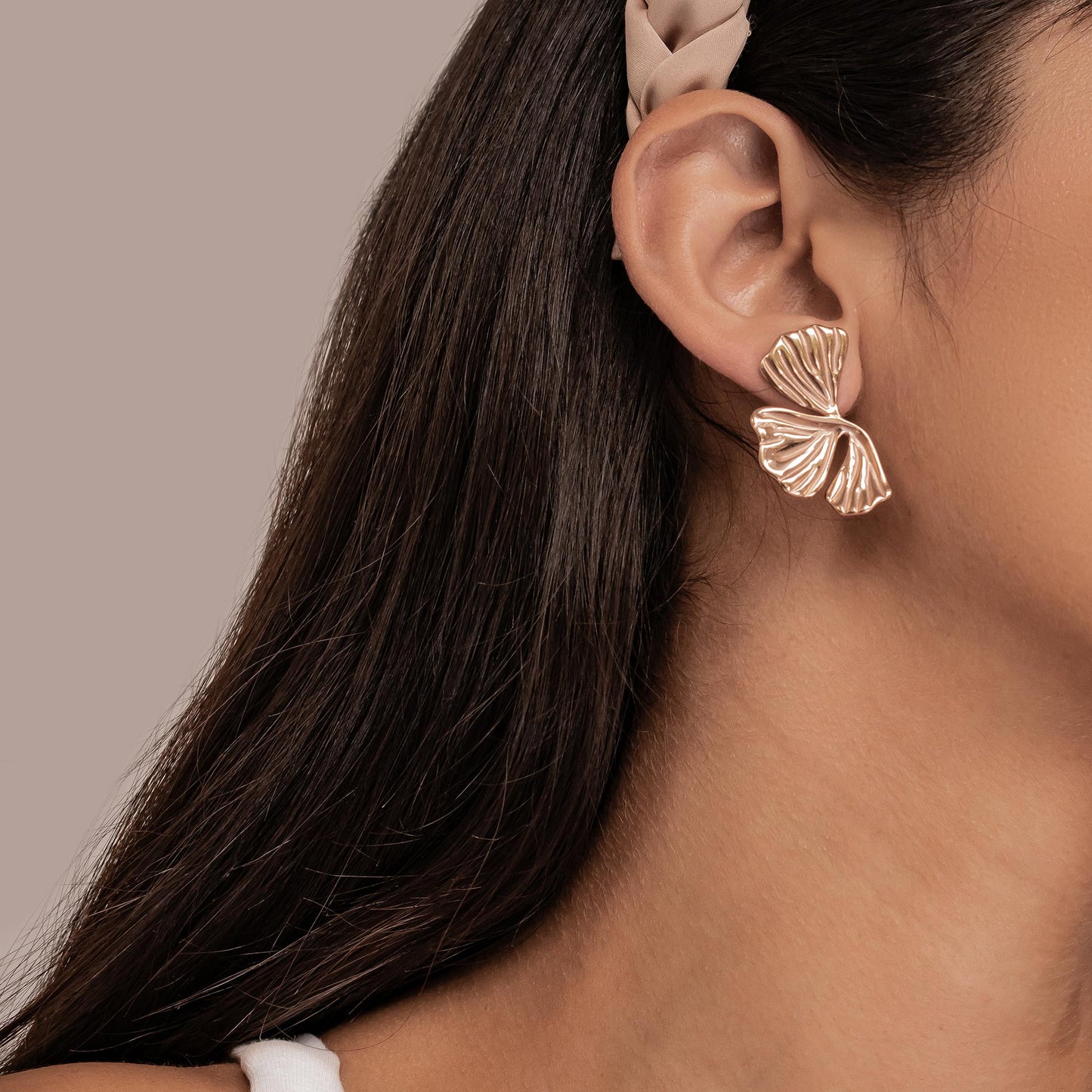 Ginkgo Leaf Statement Earrings Waterproof