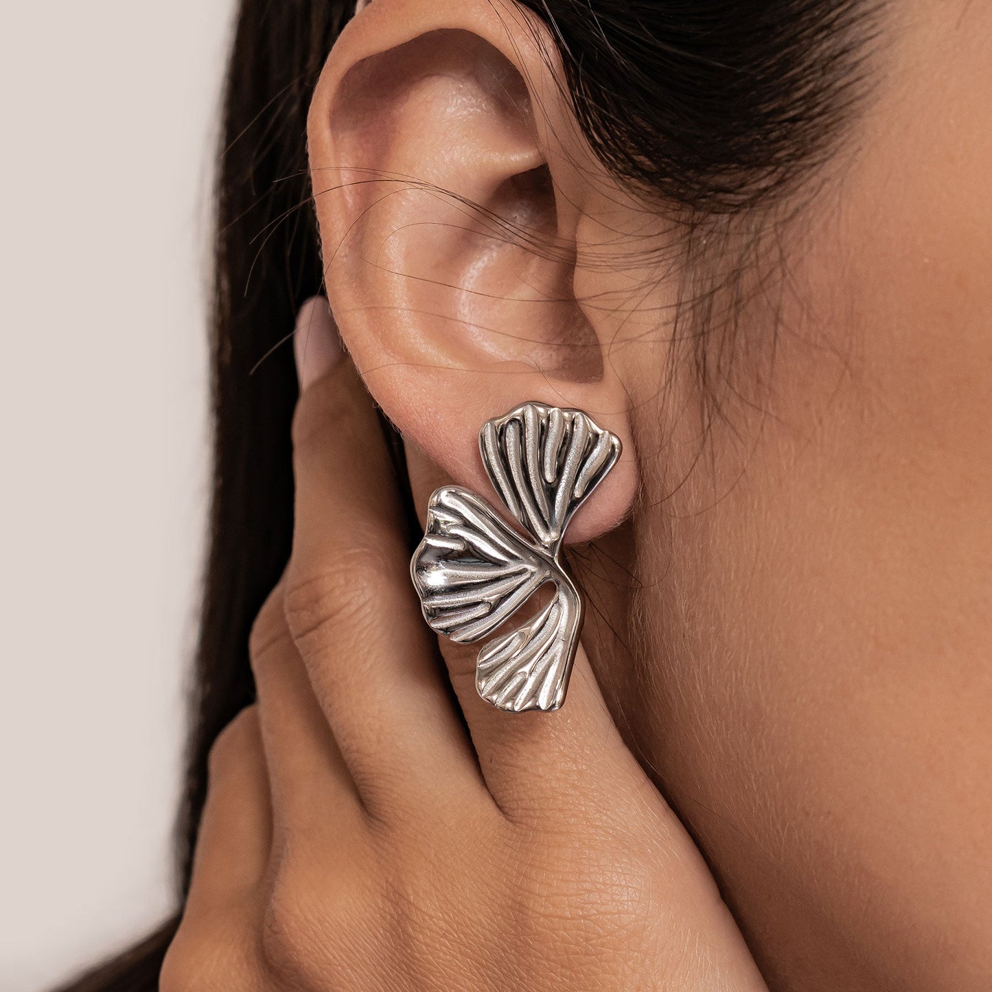 Ginkgo Leaf Statement Earrings Waterproof