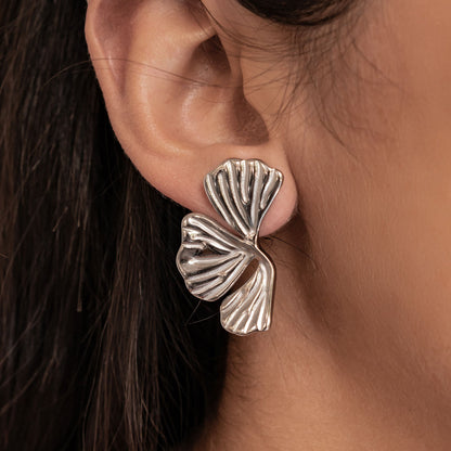 Ginkgo Leaf Statement Earrings Waterproof