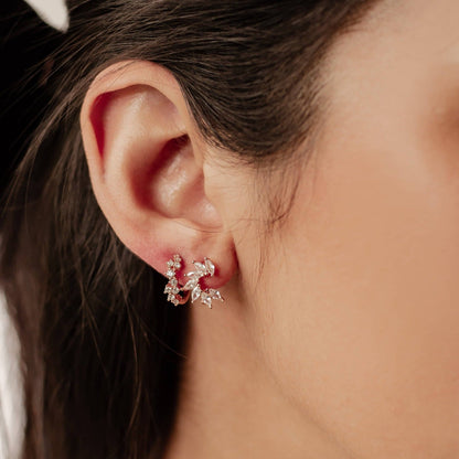 Glitter Duo Earrings Set Sterling Silver