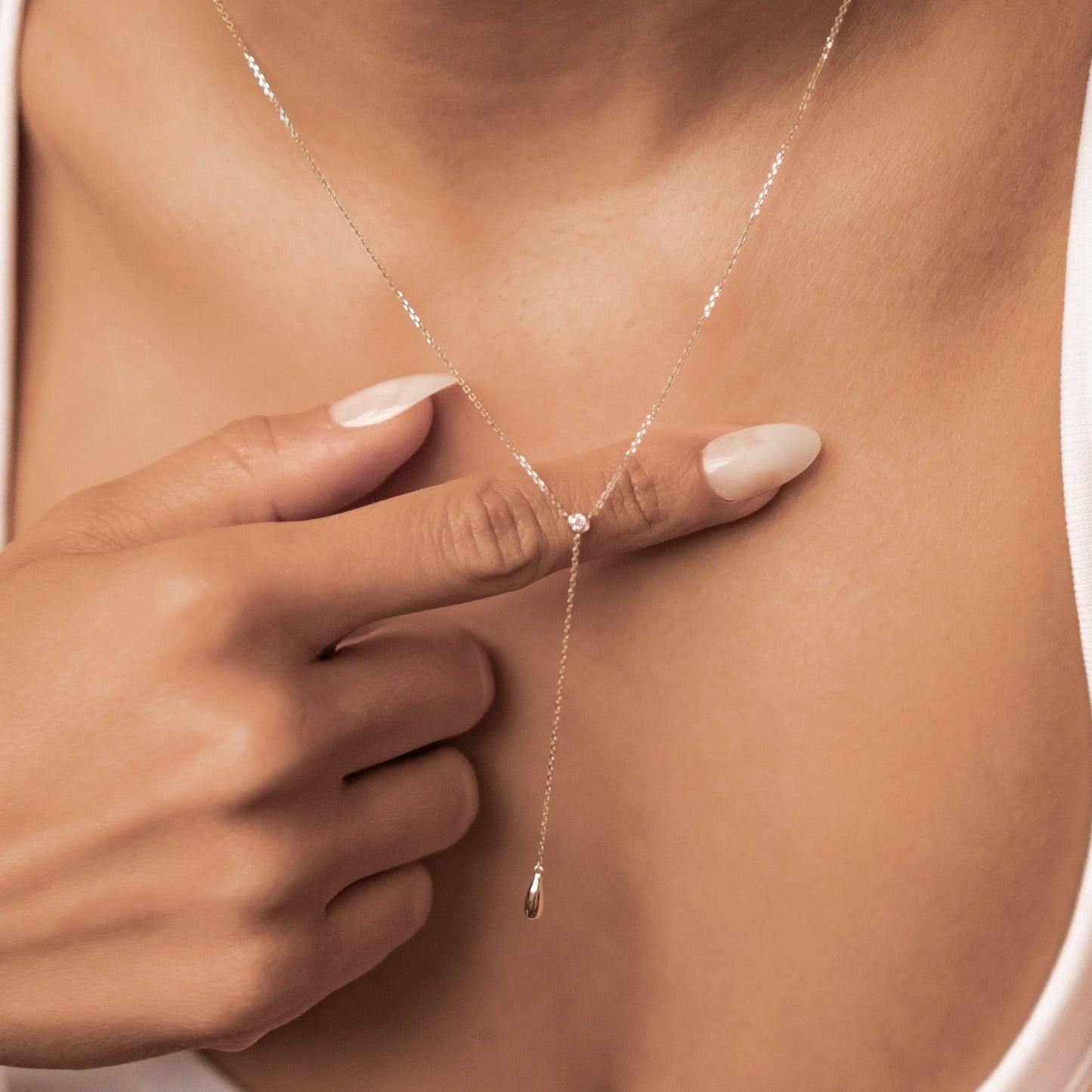 Golden Drop Necklace 14K