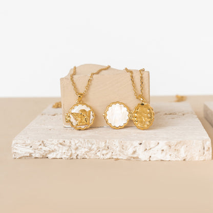 Guardian Angel Locket Necklace Sterling Silver