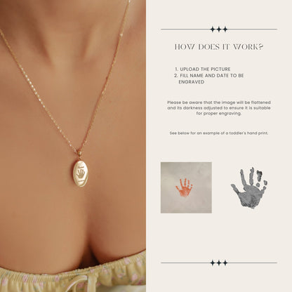 Hand and FootPrint Necklace