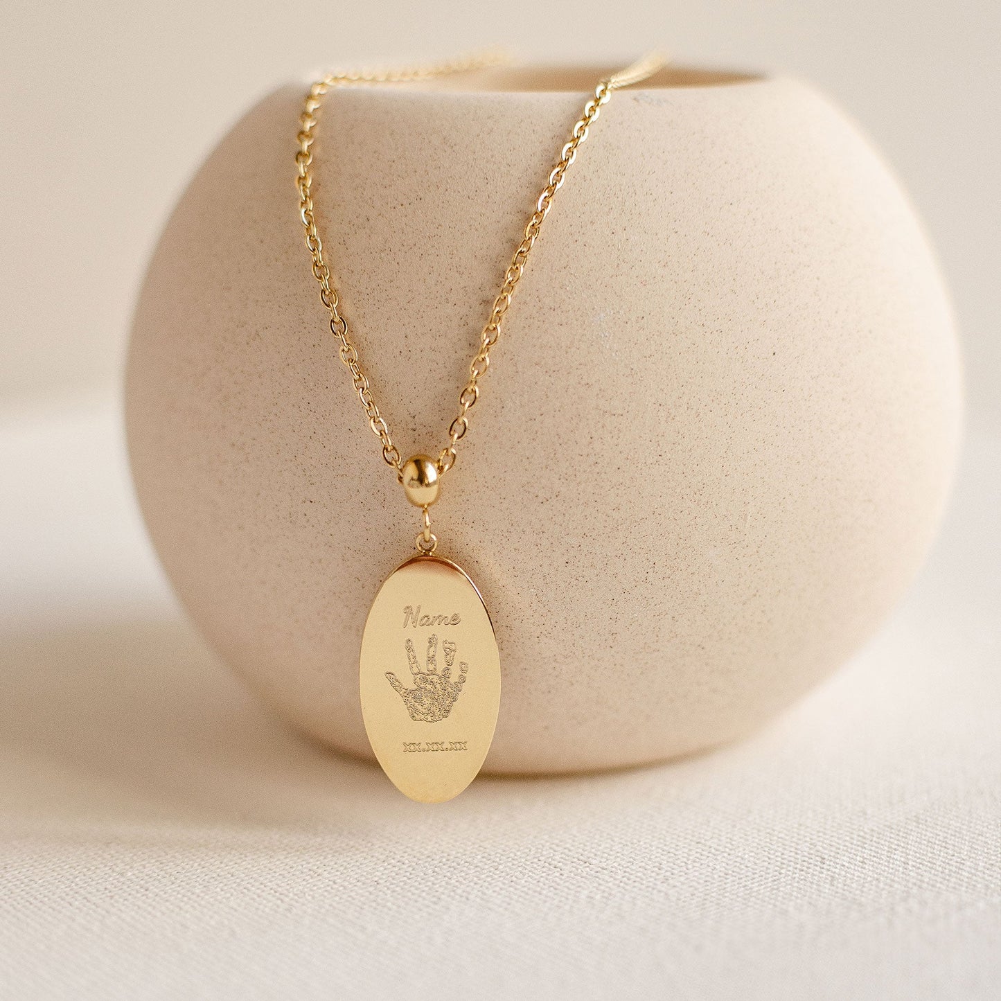 Hand and FootPrint Necklace