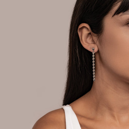 Heart Cascade Drop Earrings Waterproof