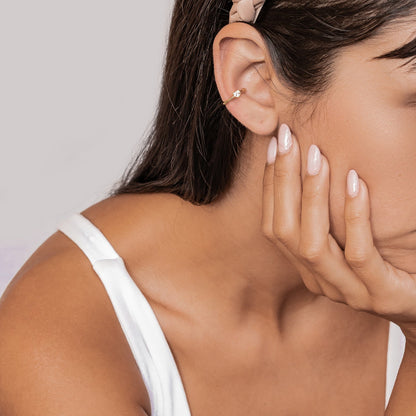 Heart Ear Cuff Sterling Silver