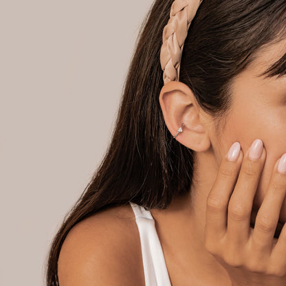 Heart Ear Cuff Sterling Silver