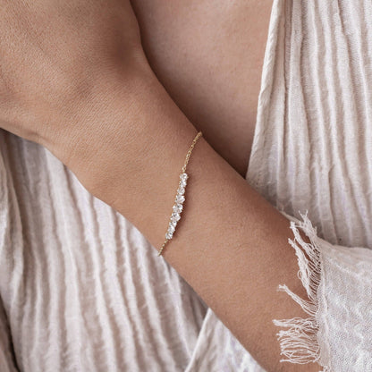 Heart Tennis Bracelet Sterling Silver