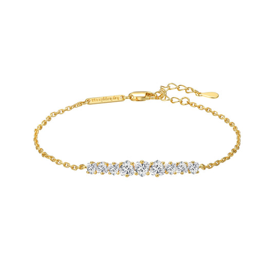 Heart Tennis Bracelet Sterling Silver