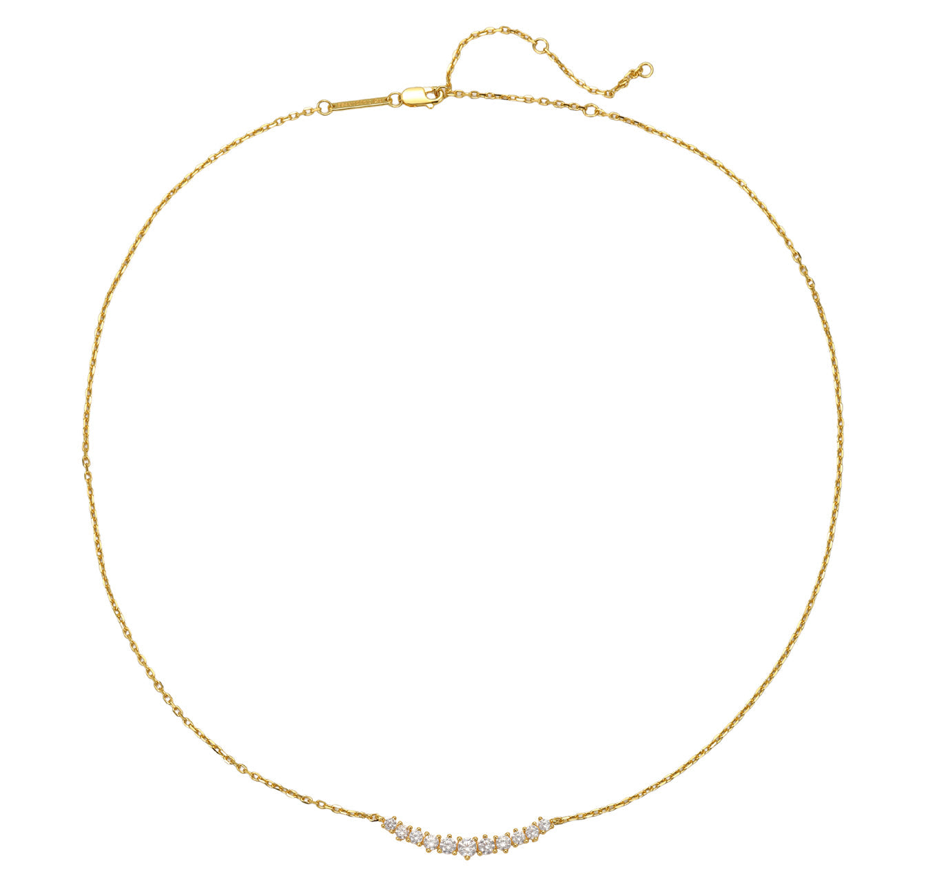 Heart Tennis Necklace Sterling Silver