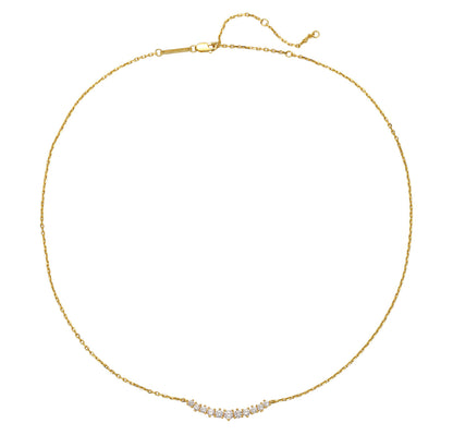 Heart Tennis Necklace Sterling Silver