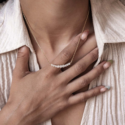 Heart Tennis Necklace Sterling Silver