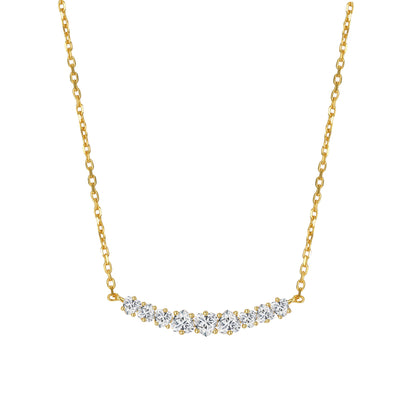 Heart Tennis Necklace Sterling Silver