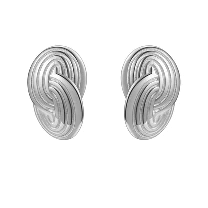 Interlocking Circles Oversized Stud Earrings Waterproof