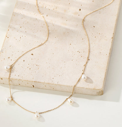 Irreplaceable Pearl Necklace 14K Gold