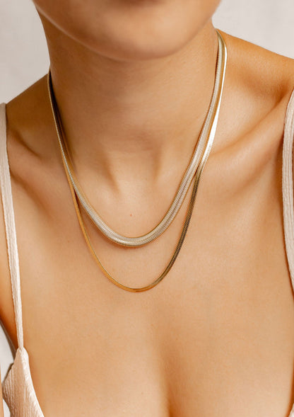Snake Chain Necklace Gold