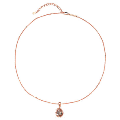 January Garnet Birthstone Necklace Sterling Silver