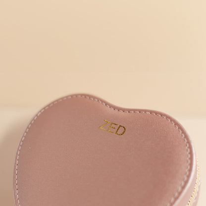 Pink Heart Jewelry Case