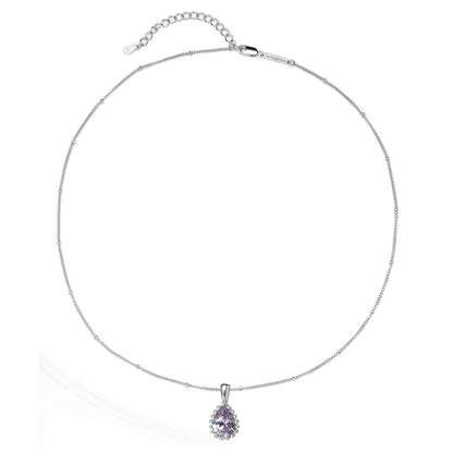 June Alexandrite Birthstone Necklace Sterling Silver