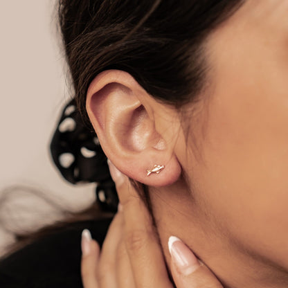 Kissing Fish Stud Earrings Sterling Silver